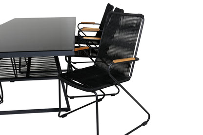 Spisestuesæt Sort Sort