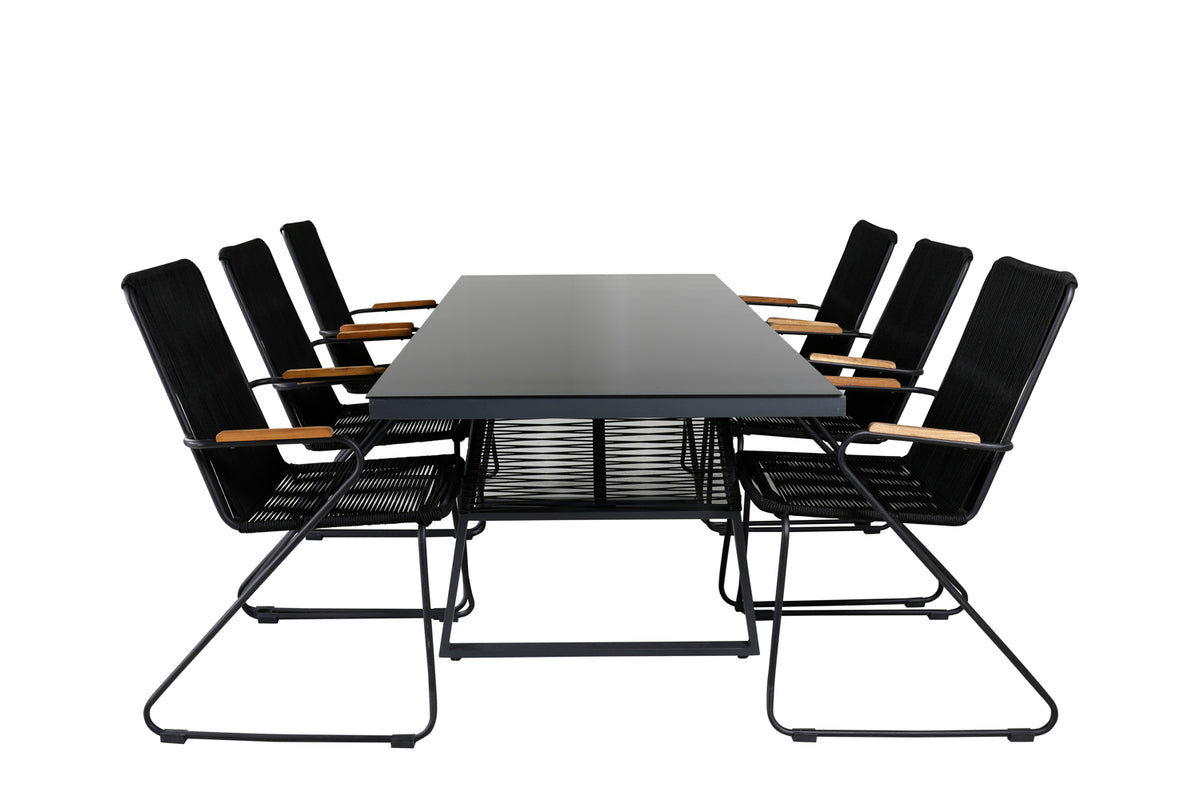 Spisestuesæt Sort Sort