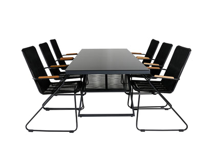 Spisestuesæt Sort Sort