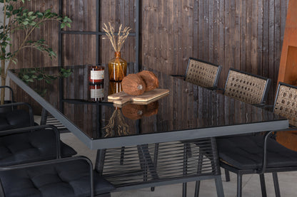 Paola & Dallas Spisebordsstole Natur + Spisebord 193x90