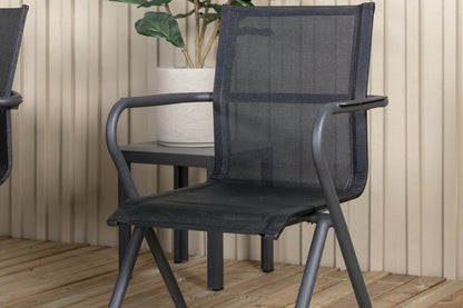 Alina & Albany Spisebordsstole Sort + Spisebord 224x100