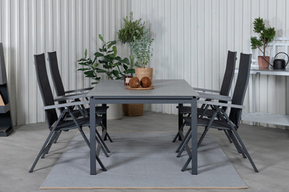 Albany & Levels Positionsstole Sort + Spisebord 160x100x75