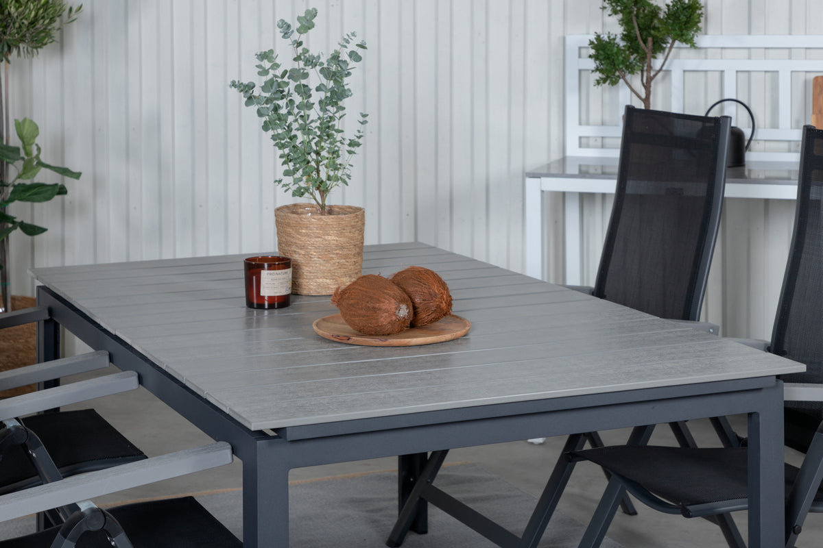 Albany & Levels Positionsstole Sort + Spisebord 160x100x75