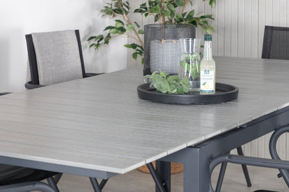 Alina & Levels Spisestole Sort + Spisebord 160x100x75