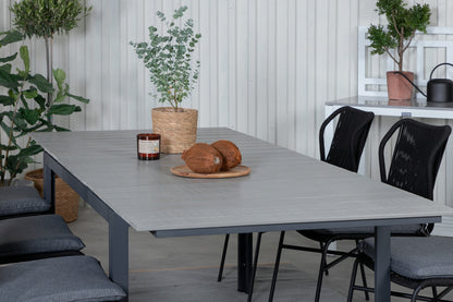 Julian & Levels Spisestole Sort + Spisebord 160 x 100