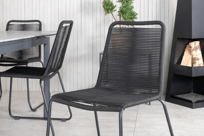 Levels & Lindos Spisebord 160x100x75 + Spisestole Sort