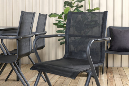 Alina & Levels Spisestole Sort + Spisebord 229x100x75