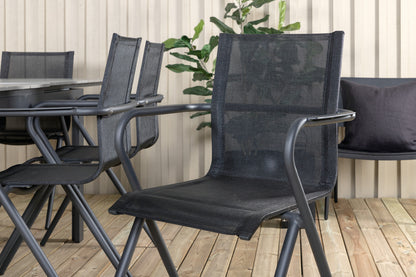 Alina & Levels Spisestole Sort + Spisebord 229x100x75