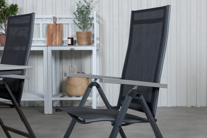 Albany & Levels Positionsstole Sort + Spisebord 229x100x75