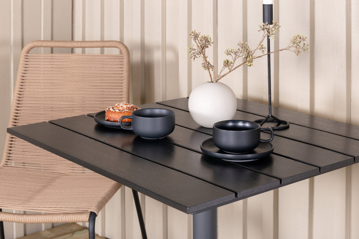 Colorado & Lindos Cafébord 70x70 + Spisestole Brun