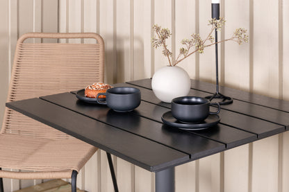 Colorado & Lindos Cafébord 70x70 + Spisestole Brun