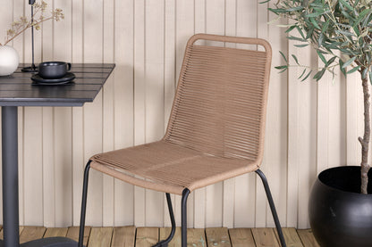 Colorado & Lindos Cafébord 70x70 + Spisestole Brun