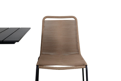 Colorado & Lindos Cafébord 70x70 + Spisestole Brun