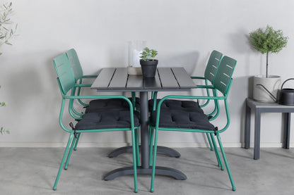 Nicke & Denver Spisestole Grøn + Spisebord 120x70x74
