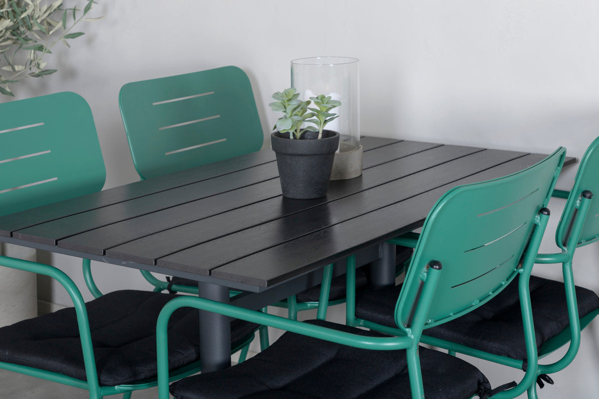 Nicke & Denver Spisestole Grøn + Spisebord 120x70x74