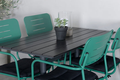 Nicke & Denver Spisestole Grøn + Spisebord 120x70x74