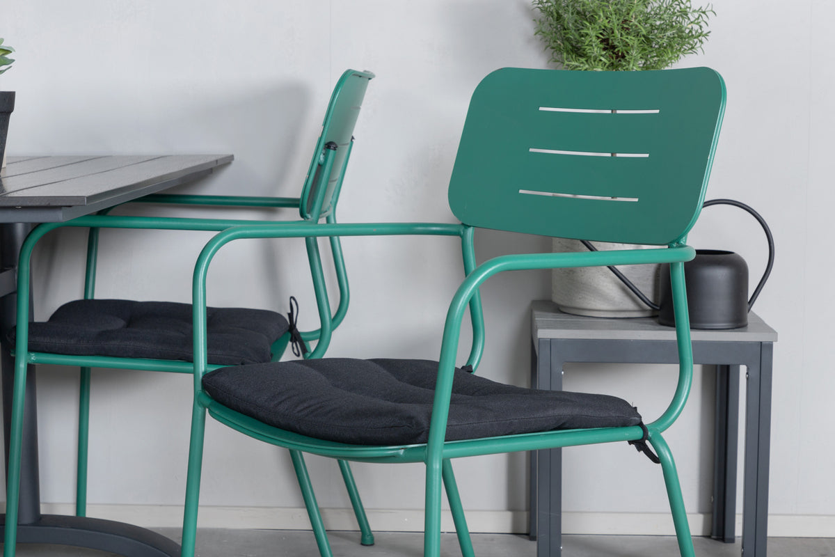 Nicke & Denver Spisestole Grøn + Spisebord 120x70x74