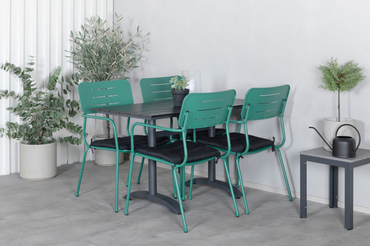 Nicke & Denver Spisestole Grøn + Spisebord 120x70x74