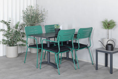 Nicke & Denver Spisestole Grøn + Spisebord 120x70x74