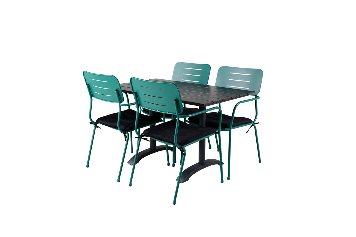 Nicke & Denver Spisestole Grøn + Spisebord 120x70x74