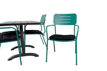 Nicke & Denver Spisestole Grøn + Spisebord 120x70x74