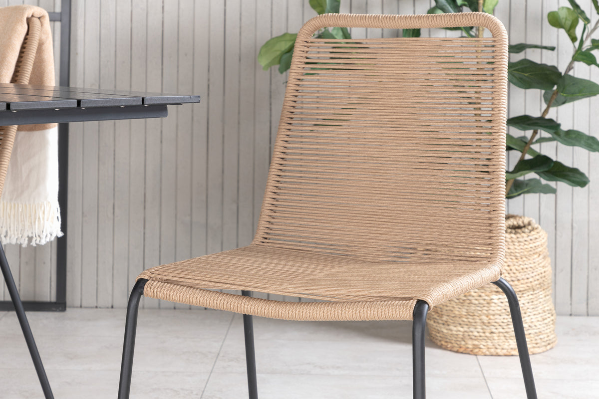 Denver & Lindos Spisebord 120x70x74 + Spisestole Brun