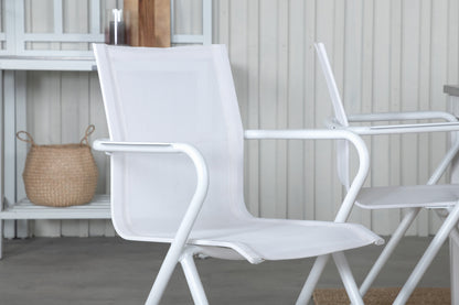 Alina & Albany Spisebordsstole 2-pak Hvid + Rektangulært Spisebord 152x90 Hvid