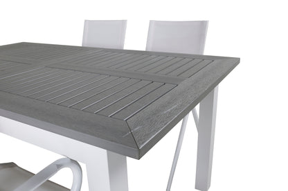 Alina & Albany Spisebordsstole 2-pak Hvid + Rektangulært Spisebord 152x90 Hvid