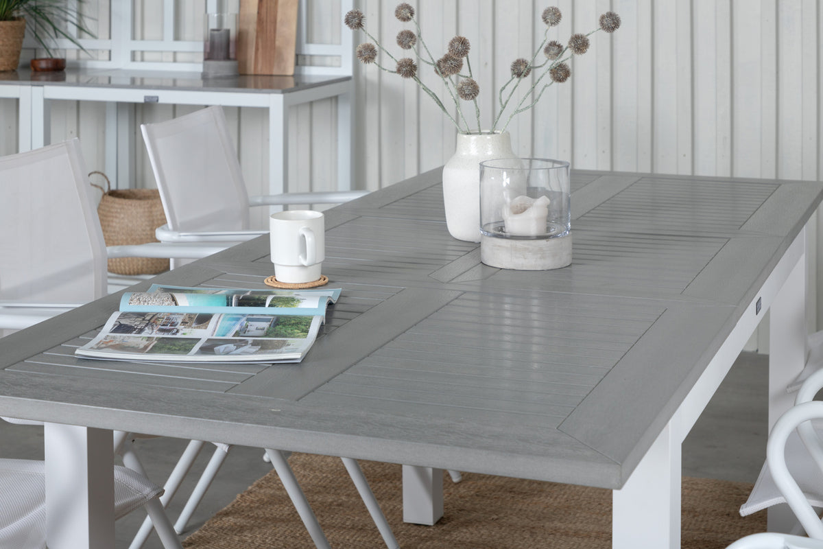 Alina & Albany Spisebordsstole Hvid + Spisebord 152x90