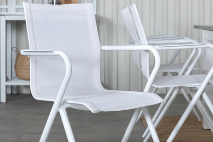 Alina & Albany Spisebordsstole Hvid + Spisebord 152x90