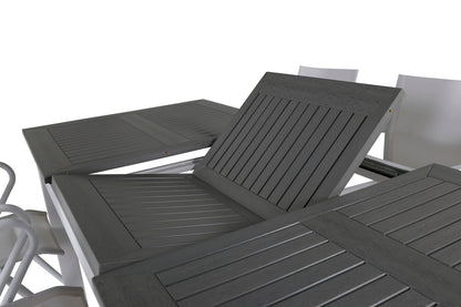 Alina & Albany Spisebordsstole Hvid + Spisebord 152x90