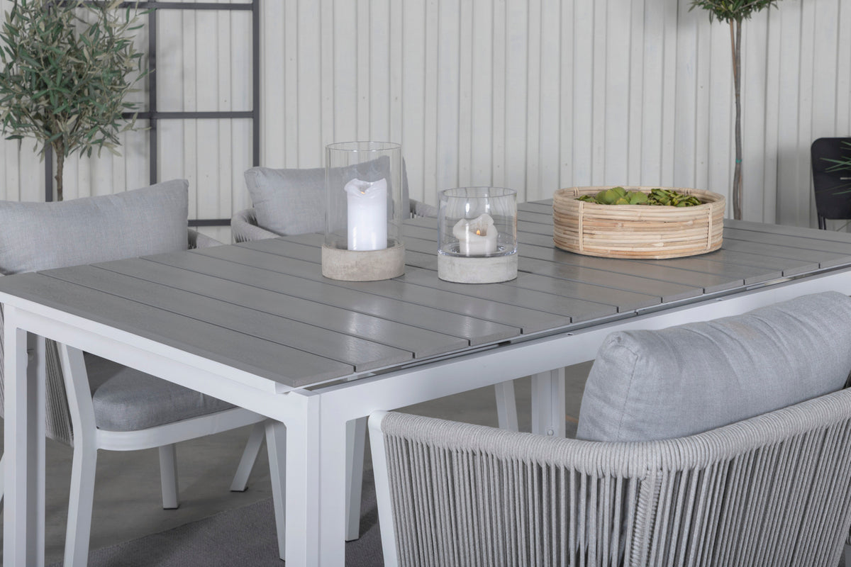 Virya & Levels Spisebordsstole Grå + Spisebord 160x100x75