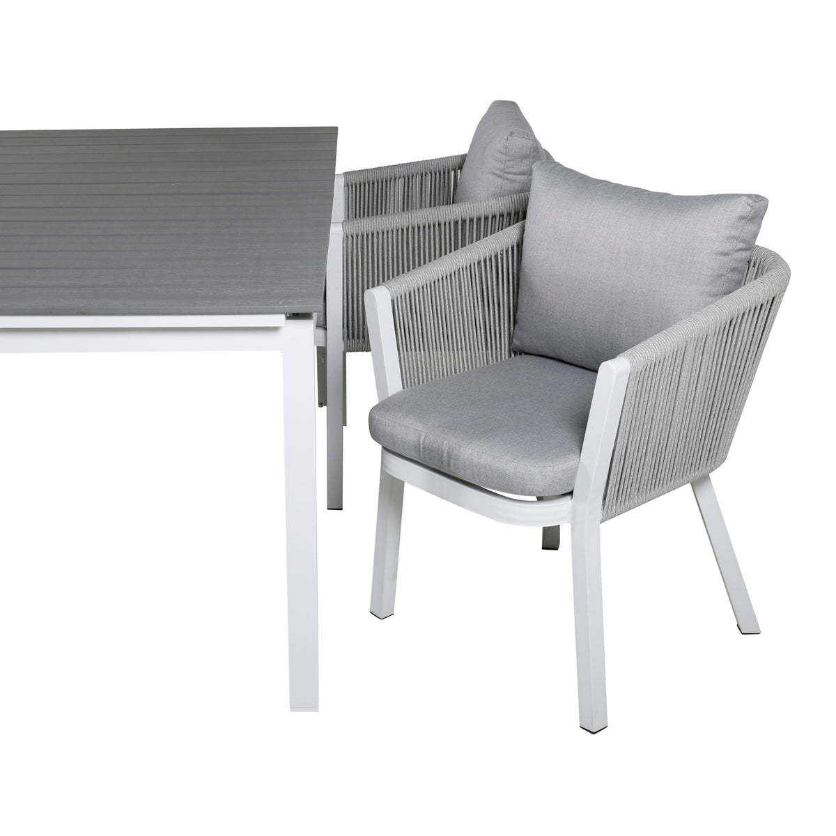 Virya & Levels Spisebordsstole Grå + Spisebord 160x100x75