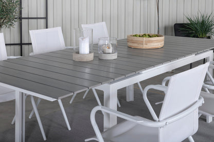 Alina & Levels Spisebordsstole Hvid + Spisebord 160x100x75