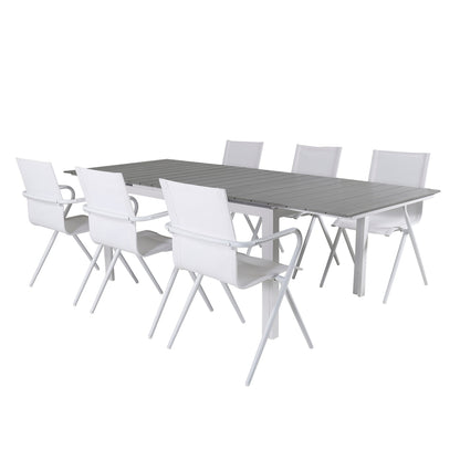 Alina & Levels Spisebordsstole Hvid + Spisebord 160x100x75