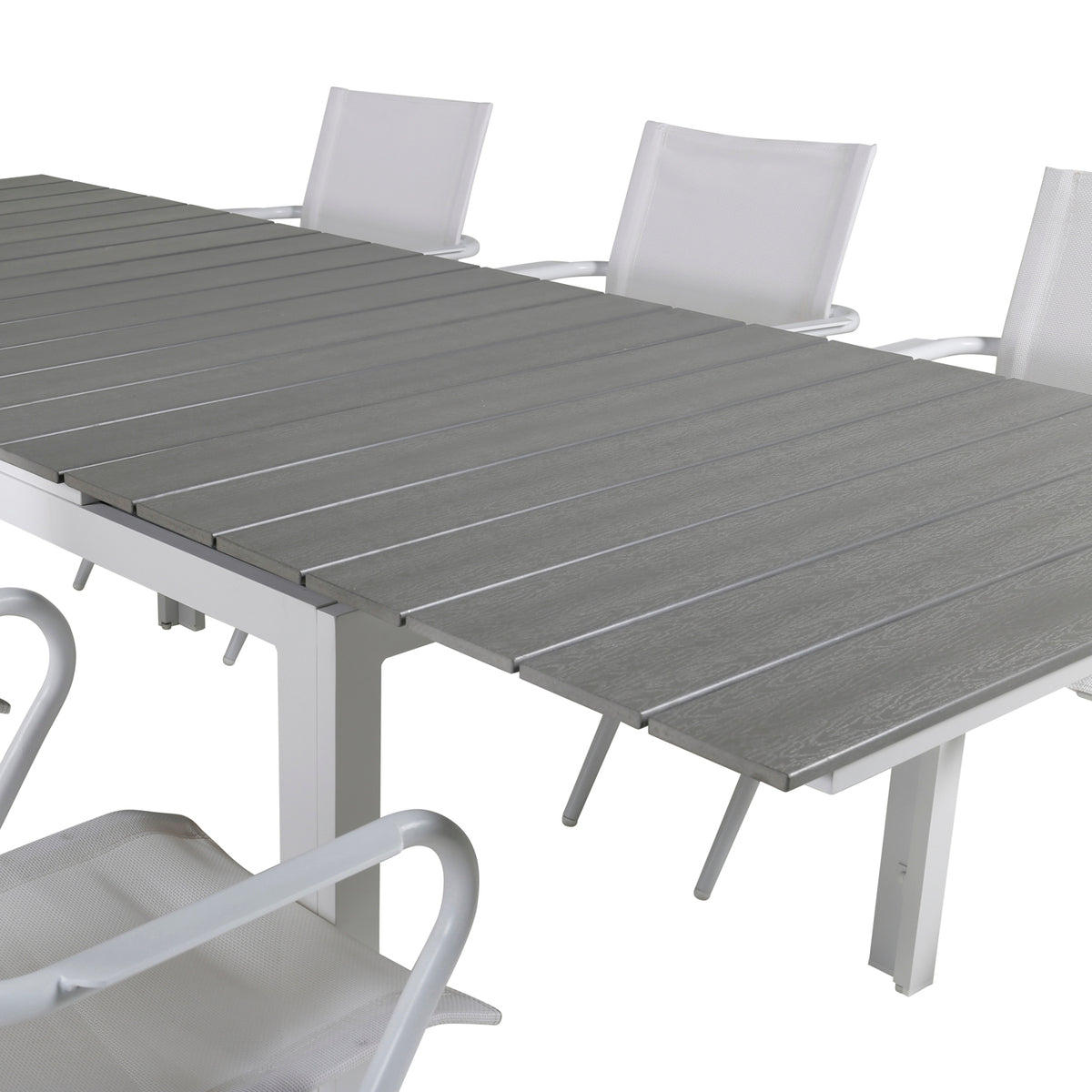 Alina & Levels Spisebordsstole Hvid + Spisebord 160x100x75