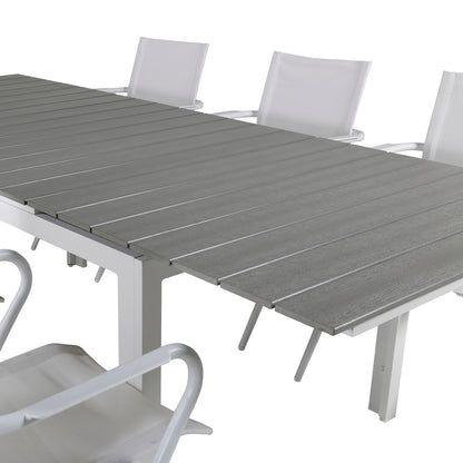 Alina & Levels Spisebordsstole Hvid + Spisebord 160x100x75