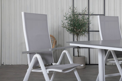 Albany & Levels Positionsstole Grå + Spisebord 160x100x75