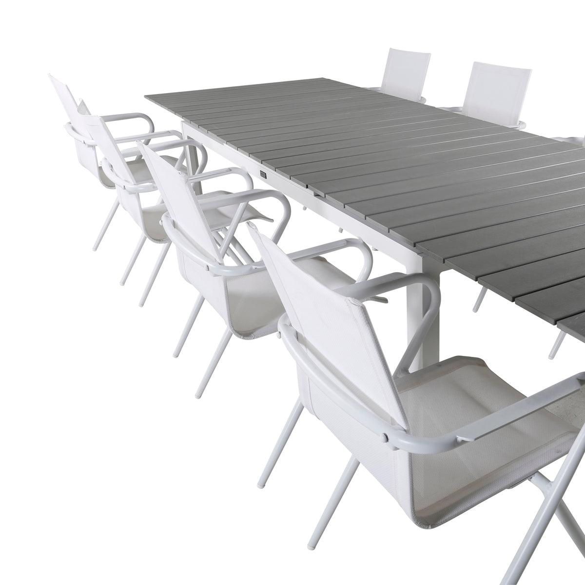 Alina & Levels Spisebordsstole Hvid + Spisebord 229x100x75