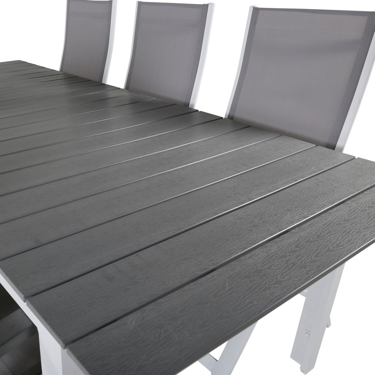 Albany & Levels Positionsstole Grå + Spisebord 229x100x75