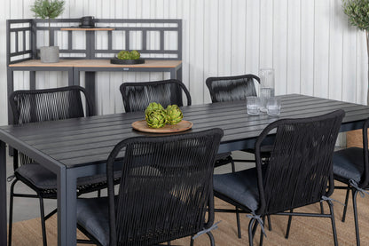 Break + Julian Spisebord 205x90 + 6 spisebordsstole