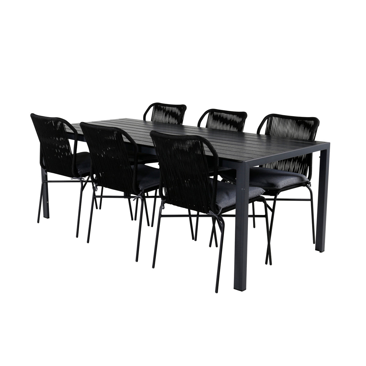 Break + Julian Spisebord 205x90 + 6 spisebordsstole