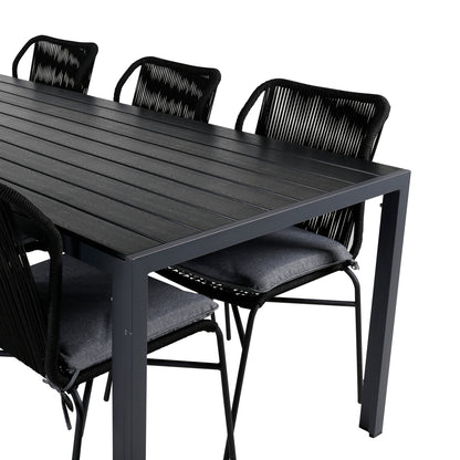 Break + Julian Spisebord 205x90 + 6 spisebordsstole