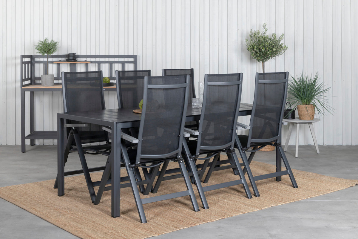 Spisestuesæt Sort Sort