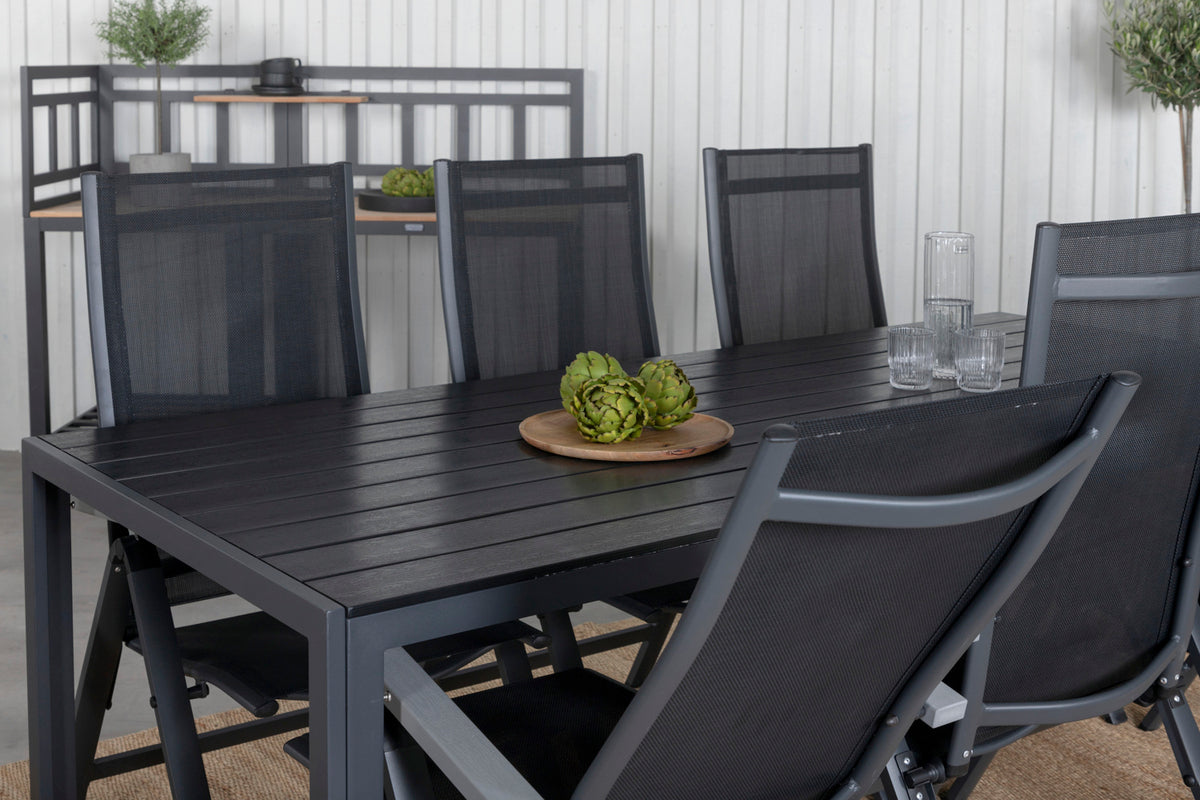 Spisestuesæt Sort Sort