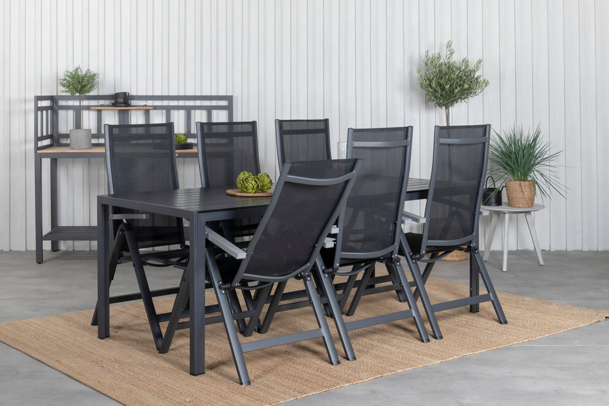 Spisestuesæt Sort Sort