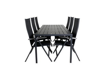 Spisestuesæt Sort Sort