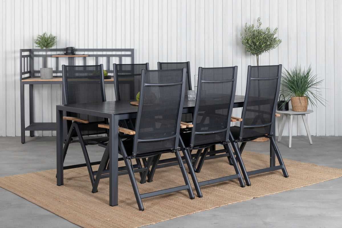 Spisestuesæt Sort Sort