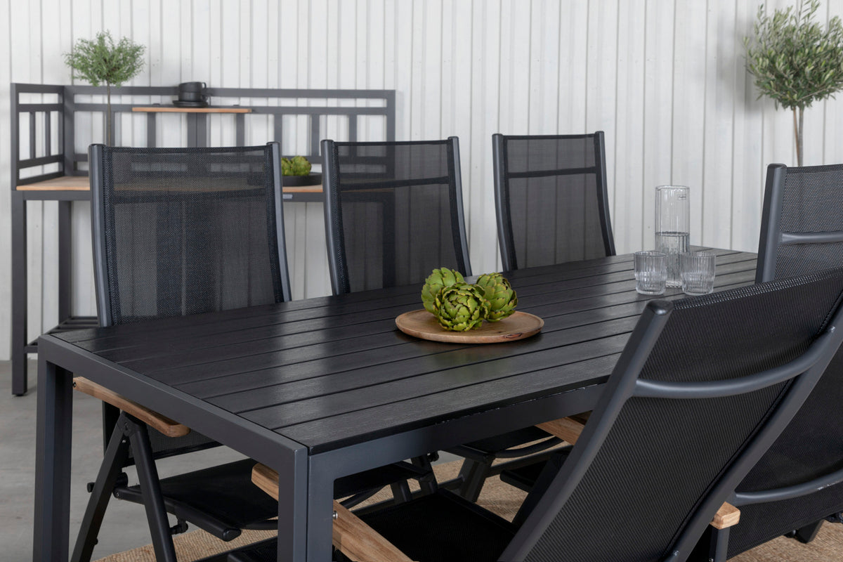 Spisestuesæt Sort Sort