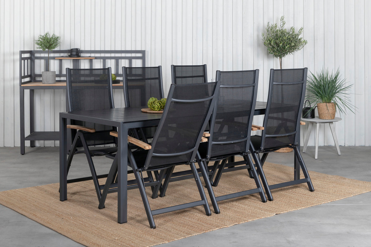 Spisestuesæt Sort Sort